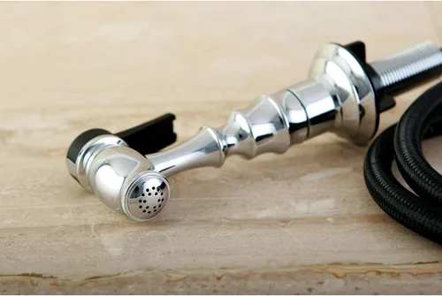 Vista 4 de Kingston Brass Gourmetier KBSPR11 - Pulverizador de grifo de cocina, cromo pulido