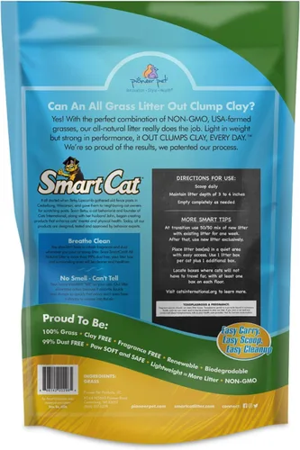 Vista 8 de SmartCat Arena para gatos natural aglomerante, 4.5 kg (453 g 1 paquete) - Alternativa a la arcilla y arena en pellets - Químicamente y 99% libre