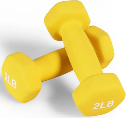 Vista 11 de Fitvids Neoprene Dumbbell Hand Weights, Anti-Slip, Anti-roll, Hex Shape Colorful, Pair or Set with Stand