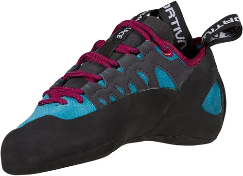 Vista 4 de La Sportiva Zapatos de escalada Tarantulace para mujer Topacio/Ciruela Roja