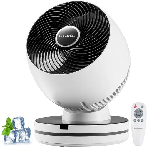 Vista 9 de Ventilador de mesa recargable portátil con luz nocturna, ventilador de escritorio con batería de 20000 mAh, ventilador de circulación de aire