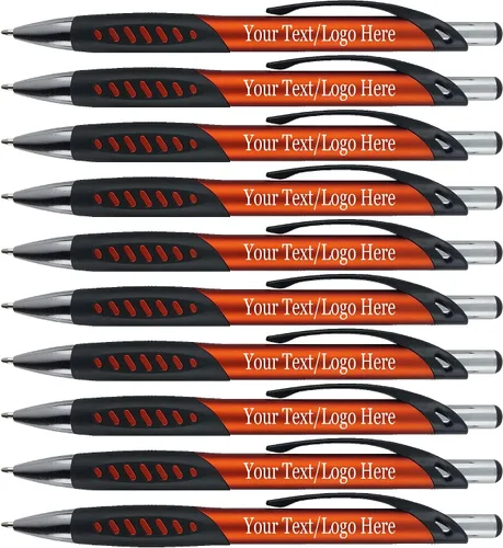 Vista 4 de SyPen Bolígrafos promocionales con su logotipo personalizado o texto, paquete de 300 unidades a granel, para negocios, fiestas y eventos, bolígrafos