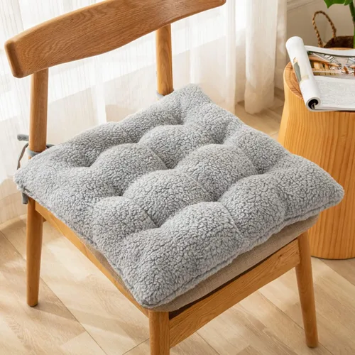 Vista 8 de Paquete de 4 cojines gruesos de felpa para silla de escritorio, poliéster suave, antideslizantes, para cocina, comedor, sillas de oficina, 20 x 20