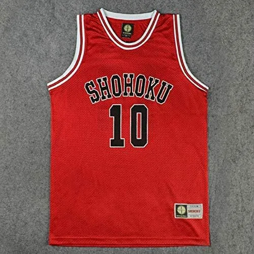Vista 3 de Camiseta de baloncesto roja para hombre Sakuragi Hanamichi