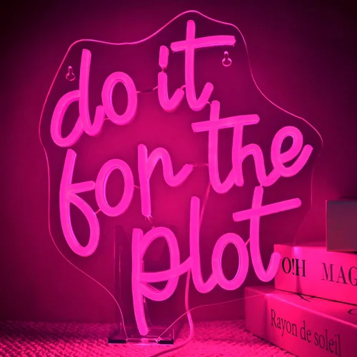 Vista 12 de Letrero LED de neón para decoración de pared, con texto en inglés "Good Girls Read Dirty Books", luz de neón regulable para el hogar, libro, fiesta