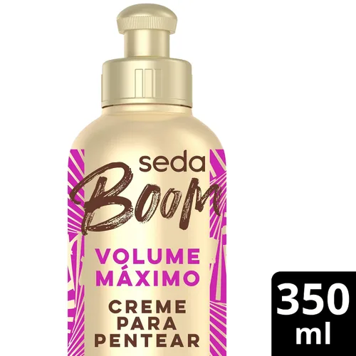 Vista 2 de Seda - Linha Boom - Creme para Pentear Volume Maximo 350 Ml - (Colección Boom - Crema Peinadora Volumen Máximo 11.83 Fl Oz)