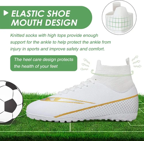 Vista 5 de CBUSTER Soccer Cleats Mens Indoor Soccer Shoes Women AG TF