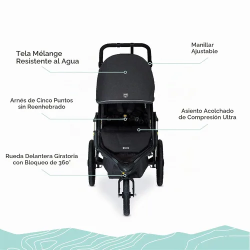 Vista 4 de BOB Gear Alterrain - Cochecito para correr, color negro