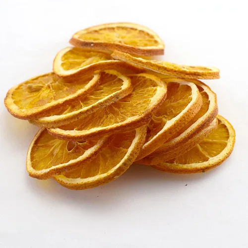 Vista 3 de 500g/17.6oz rodajas de naranja disecadas, rodajas de naranja disecadas endulzadas, sin azúcar, veganas y kosher