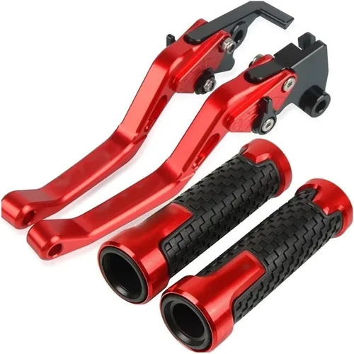 Vista 6 de DOUKI for Kawasaki for VERSYS-X250 2017 2018 2019 2020 2021 Motorcycle Handlebar Adjustable Brake Clutch Levers Grips Handle Lever (Color : Black)