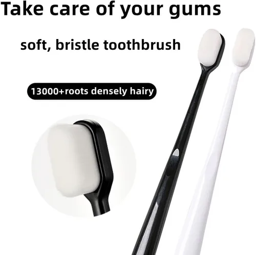 Vista 2 de 6 cepillos de dientes extra suaves para dientes sensibles, cepillo de dientes de limpieza profunda, cepillo de dientes manual, buen efecto
