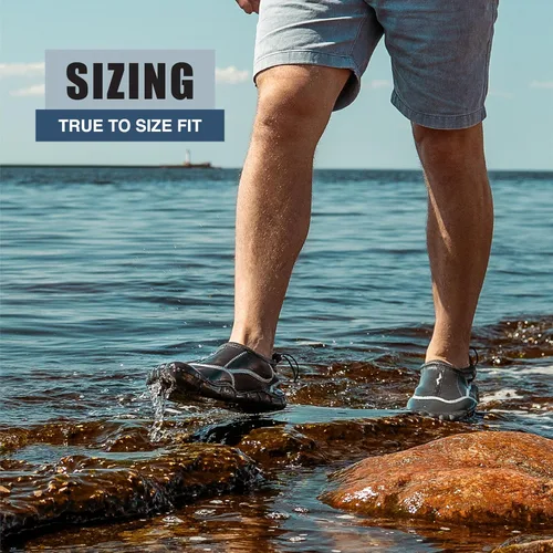Vista 3 de NORTY Zapatos acuáticos para hombre, calcetines de natación acuáticos, para playa, barco y piscina, diseño descalzo, Skeletoe, esenciales