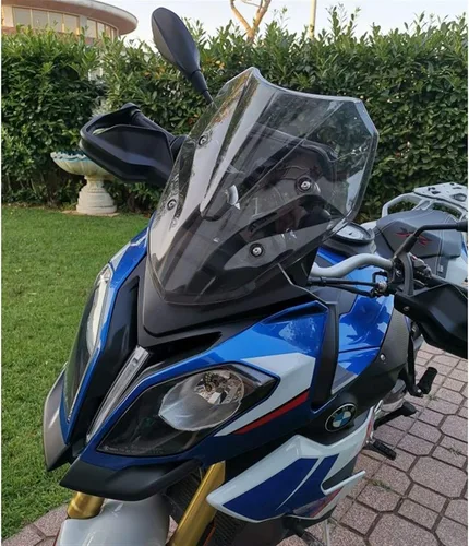 Vista 4 de GLoyer Motorcycle Windshield Windscreen Compatible with BMW S1000XR S 1000 XR K49 2015 2016 2017 2018 2019 Wind Screen Deflectors Windshield Black