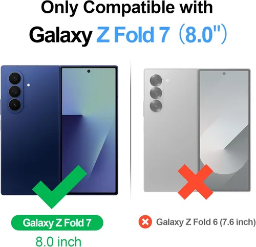 Vista 7 de SkyEagle Funda Cartera magnética desmontable compatible con Magsafe para Samsung Galaxy Z Fold 7 con tarjetero Protector de pantalla integrado