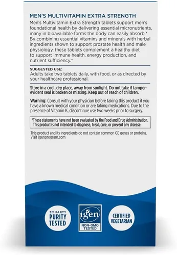 Vista 6 de Nordic Naturals Multivitamínico extra fuerte para hombres, apoyo óseo, energía y vasos sanguíneos, suplemento de inmunidad, 20 nutrientes