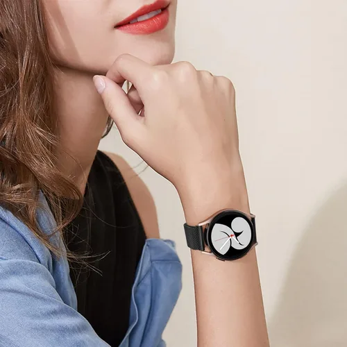 Vista 6 de Wanme Correa de repuesto para Samsung Galaxy Watch 4 de 1.575 in y 1.732 in, Galaxy Watch 4 Classic de 1.654 in y 1.811 in, para mujeres y hombres