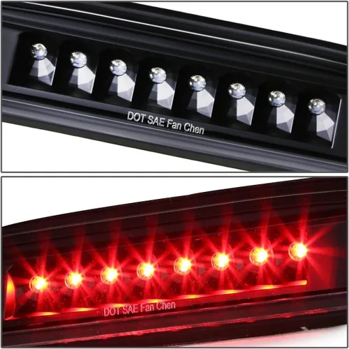 Vista 3 de DNA Motoring, tercera luz de freno., Negro