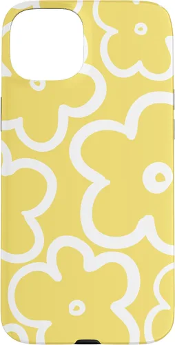 Vista 9 de iPhone 16 Cute Flower Pattern Wildflower Lemon Yellow and White Floral Case