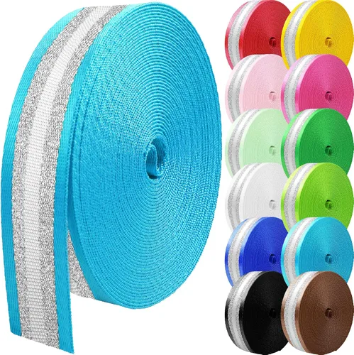 Vista 8 de Cintas de nailon de 1,5 pulgadas y 2 pulgadas, 9 m, correa de nailon para mochila, correas de cinturón de nailon para equipaje