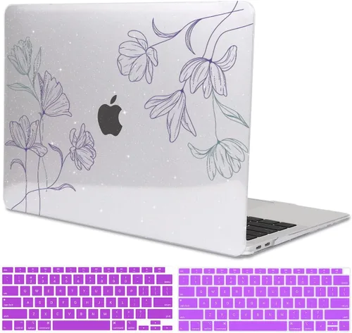 Vista 29 de Funda para MacBook Air de 13 pulgadas 2021 2020 2019 2018 para Mac A2337 M1 A2179 A1932 Funda con Touch ID, funda rígida de plástico
