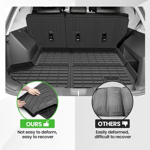 Vista 6 de Forro de carga para Jeep Compass/Patriot 2007-2016 y 2007-2012 Dodge Caliber, alfombras de carga para todo clima para accesorios de Compass