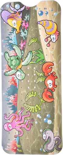 Vista 27 de ENKOSI Tapete de baño antideslizante, extra largo de 40 x 16 pulgadas, tapete antideslizante grande para bañera y ducha con ventosas y agujeros