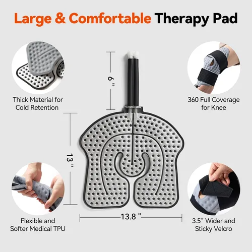 Vista 7 de Máquina de hielo para rodilla hombro cadera después de cirugía con compresión, máquina de terapia de frío para reemplazo de rodilla, crioterapia