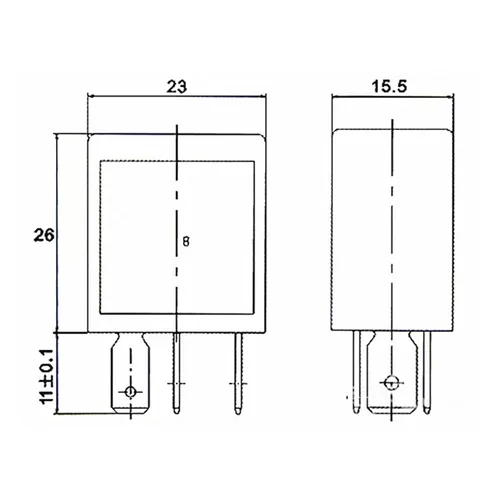 Vista 3 de Relé automotriz JD1926A 30A 12VDC compatible con V23074-A1001-X114 5Pins