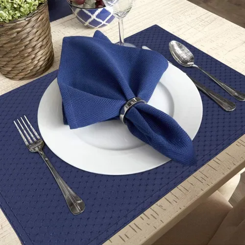 Vista 3 de ColorBird Juego de 4 manteles individuales de jacquard con gofre, lavables, resistentes al calor, para cocina, comedor, tela de microfibra