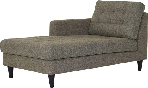 Vista 22 de Sofá esquinero Modway Empress, estilo de mediados de siglo, tapizado de tela en avena, Tela, Celeste