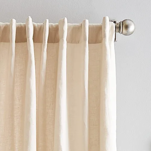 Vista 2 de Peri Home Par de paneles de cortinas forradas con pestaña trasera 100% lino, 84 pulgadas, lino