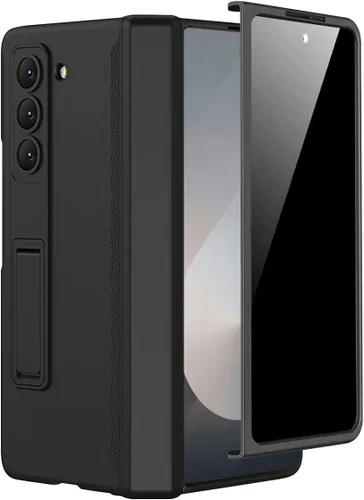 Vista 23 de Miimall Funda para Samsung Galaxy Z Fold 5 con protector de pantalla de privacidad, soporte ajustable integrado y protección magnética de bisagra