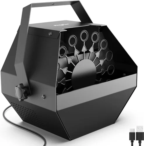 Vista 10 de Theefun Máquina de burbujas 750ML Control manual Metal Bubble Soplador Enchufe negro