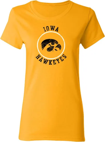 Vista 30 de NCAA - Camiseta para mujer, diseño de círculo envejecido, color del equipo, universidad