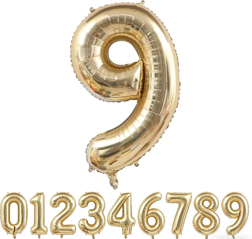 Vista 35 de Globo dorado claro con el número 0 de aluminio de 40 pulgadas, color oro champán, globo de helio 0 Mylar Oro claro 0