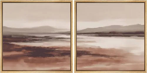 Vista 52 de SIGNFORD Impresión en Lienzo Enmarcado Arte de Pared Art Nouveau Lago de Cisnes Elegantes Ilustraciones de Aves Acuáticas Moderno Boho Naturaleza