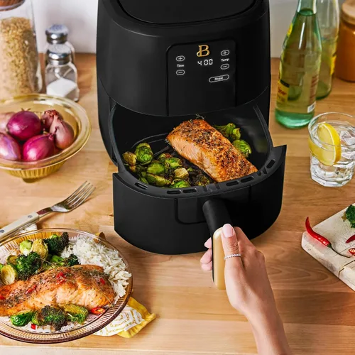 Vista 5 de Freidora de aire digital de 3 cuartos de galón, freidora de aire compacta para cocina pequeña con pantalla táctil, 4 funciones preestablecidas