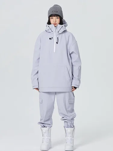 Vista 31 de RIUIYELE Traje de esquí para mujer, chaqueta y pantalones de snowboard para deportes al aire libre, traje de nieve con aislamiento impermeable