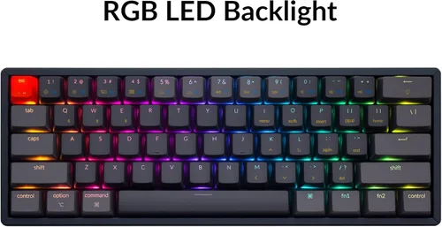 Vista 7 de Keychron K12 - Teclado mecánico con 60 de diseño Bluetooth inalámbricocon cable intercambiable en caliente con interruptor óptico marrón teclado