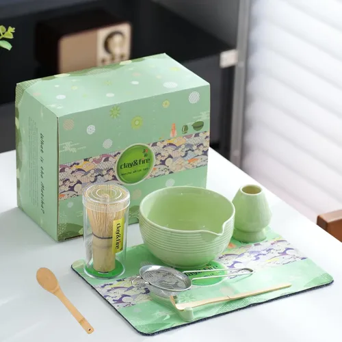 Vista 2 de Clay&Fire Batidor de matcha, batidor de bambú hecho a mano para polvo matcha, Chasen japonés tradicional para agitador de matcha, Wisk Matcha 100%