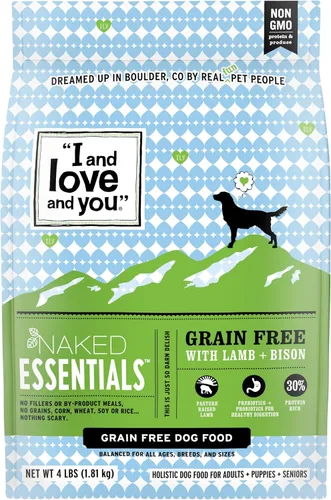 Vista 17 de I and love and you Naked Essentials Alimento Seco para Perros - Pollo + Pato - Alto en Proteínas, Carne Real, Sin Rellenos, Prebióticos +