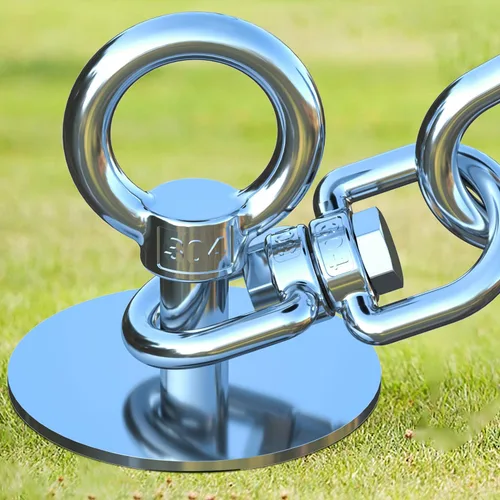 Vista 11 de TOPKNOT Cable y Estaca de Acero Inoxidable de Servicio Pesado de 15 Pies para Atar Perros, Carrera para Perros con Giro de 360°, A Prueba de Óxido