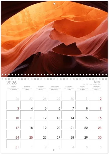 Vista 9 de Arizona - Calendario mensual de pared mensual del estado del Gran Cañón 2023 de 11.7 x 16.5 pulgadas (abierto), calendario mensual de Calvendo 2023