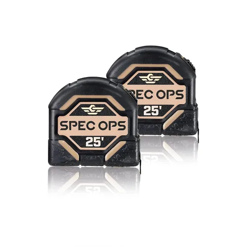 Vista 14 de Spec Ops Tools Cinta métrica de 16 pies, cinta de doble cara de 1 pulgada, estuche compuesto de grado militar, 3% donado a veteranos