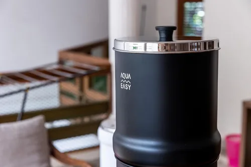 Vista 8 de AquaEasy Sistema de Filtro de Agua por Gravedad de Acero Inoxidable con Certificación NSF/ANSI 372 (2.25 Galones) 2X Filtro de Carbón Activado