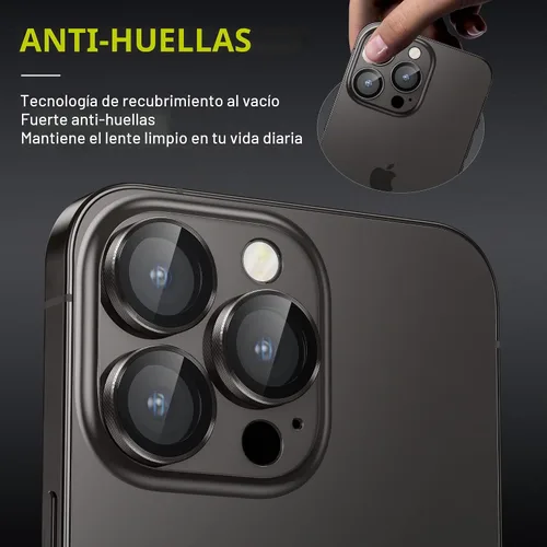Vista 4 de WSKEN Protector de lente de cámara para iPhone 14 Pro/iPhone 14 Pro Max, [modo de disparo nocturno] Protector de pantalla de vidrio templado HD Negro
