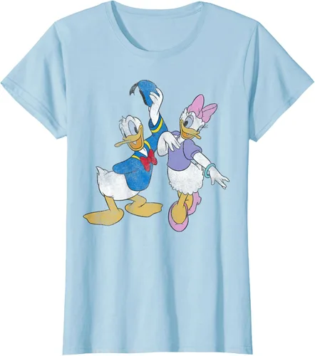 Vista 3 de Disney Mickey and Friends Donald and Daisy - Camiseta desgastada Blanco