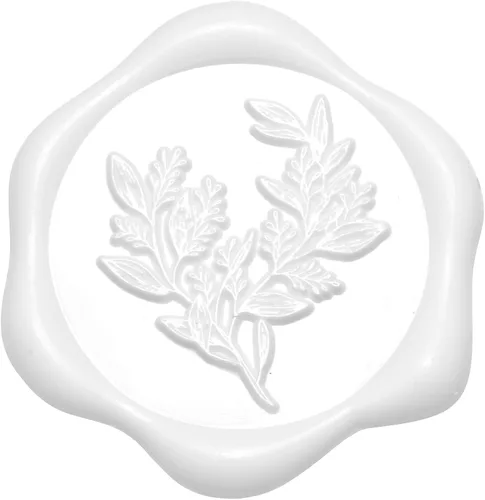 Vista 23 de Yoption Calcomanías de Sello de Cera de Eucalipto, Paquete de 100 Calcomanías Autoadhesivas de Sello para Sobre de Oro Antiguo para Boda, Fiesta