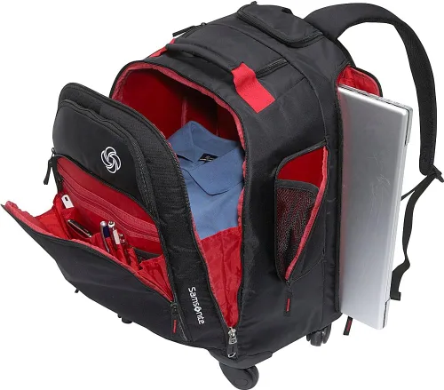 Vista 2 de MVS - Mochila giratoria, Negro -, Computadora portátil