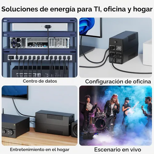 Vista 4 de Cable Matters Paquete de 2 cables de extensión de alimentación cortos de computadora a PDU, 1 pie, cable de alimentación IEC C14 a IEC C13 PDU, 10A